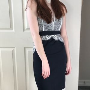 Navy Lace bodycon dress
